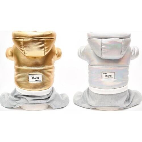 Fashion Warm Dog Clothes Winter French Bulldog Four-Legged Clothes Small Dog Cotton Padded Warm Outfit Coat Jacket Chihuahua