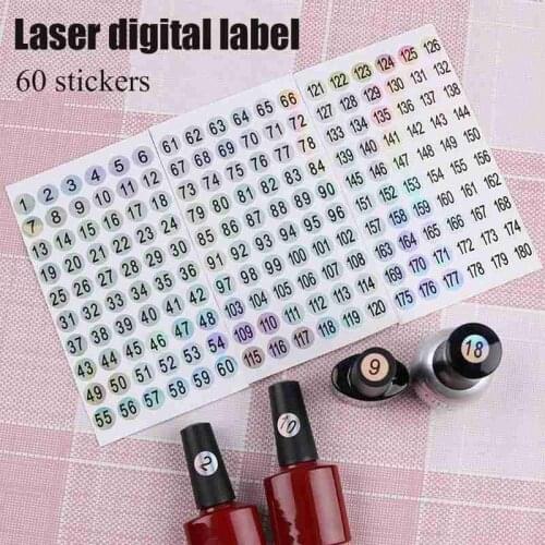 Nail Polish Color Number Label Sticker Nail Polish Glue Color No. Waterproof Sticker Marking Sticker Nail Tool