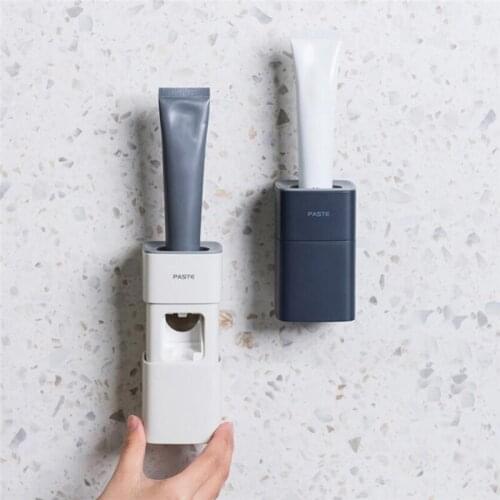Wall Mount Automatic Toothpaste Dispenser Bathroom Accessories Set Toothpaste Squeezer Dispenser Bathroom Toothbrush Holder Tool
