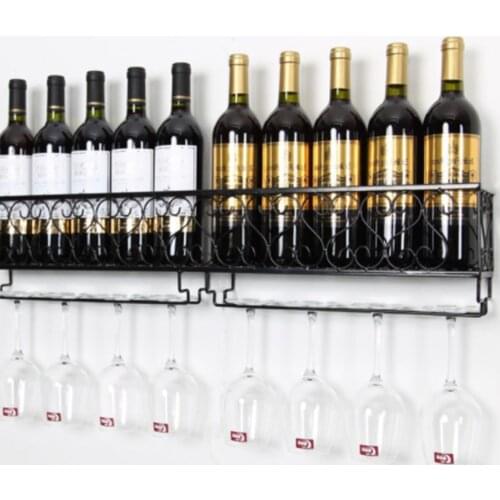 Wall-Mounted Wine Glass Holder Hanging Plug-in Drinking Goblet Cup Holder Iron Creative Hanging Cup Kitchen Holders Tools