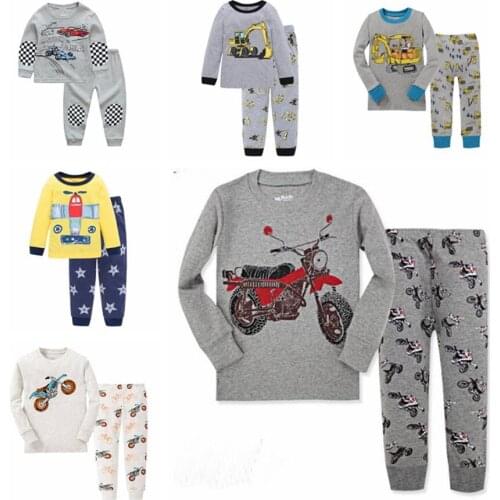 New Spring Autumn Pajamas For Girls Cotton Baby Long-Sleeves Children Clothes Sets Cartoon Sleepwear Kids Boys Pyjamas