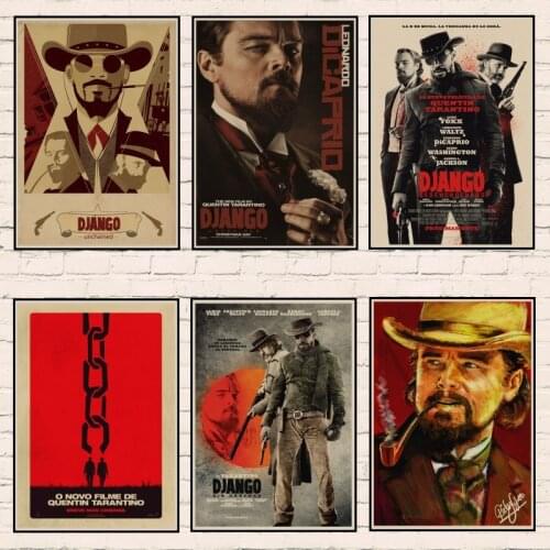 Quentin Tarantino Series Movie Django Unchained Poster Kraft Paper Print Wall Art Painting Vintage Poster Home Decor