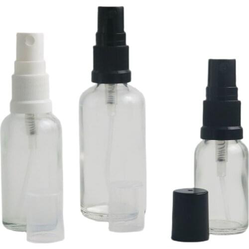 Travel Empty CBD Glass Sprayer Bottle Transparent Clear Essence Oil Sprayer Contaienrs Refillable 1/3oz 1/2oz 1oz 50ml 100ml