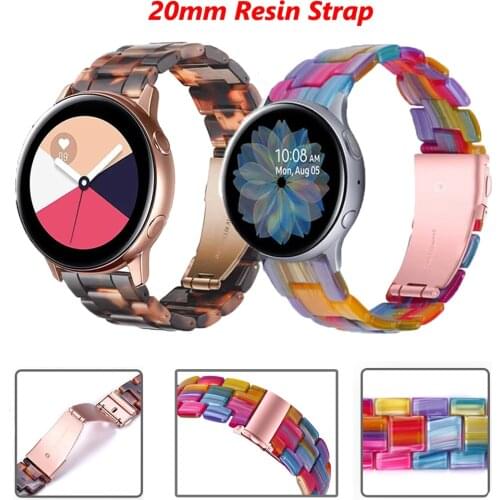 Strap For Samsung Galaxy Watch 3 41 Active 2 40 44 20mm Resin Watch Band Gear S2 Wristband Replacement For Huawei GT2 42 Correa