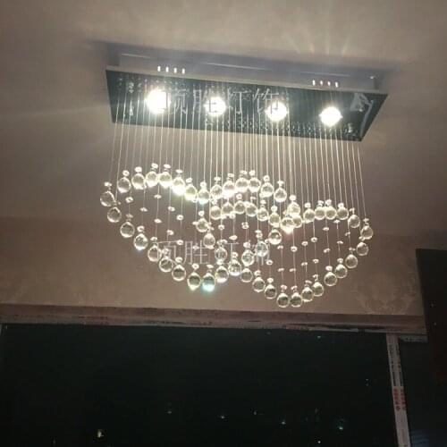 Restaurant lamp modern CRYSTAL LIGHT double heart crystal pendant light heart crystal lamp bedroom SJ1659