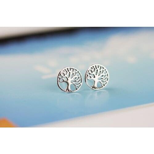 Daisies One Pair New Arrival Tree Of Life Stud Earrings Brincos Gift Wife Girlfriend Women Wedding Valentines Day Bijoux Femme