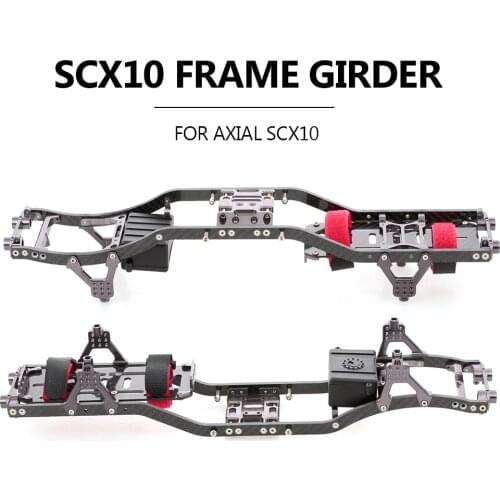 SCX10 RC Crawler Frame Girder Carbon Graphite Chassis Frame Rails for 1/10 Axial SCX10 Truck Off-road Car Parts