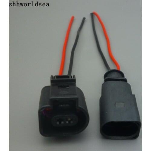 Shhworldsea Waterproof 1.5mm 2 Pin Way Female Male Auto Sensor Plug Ignition Coil Connector1J0973802 1J0973702 For Audi For VW