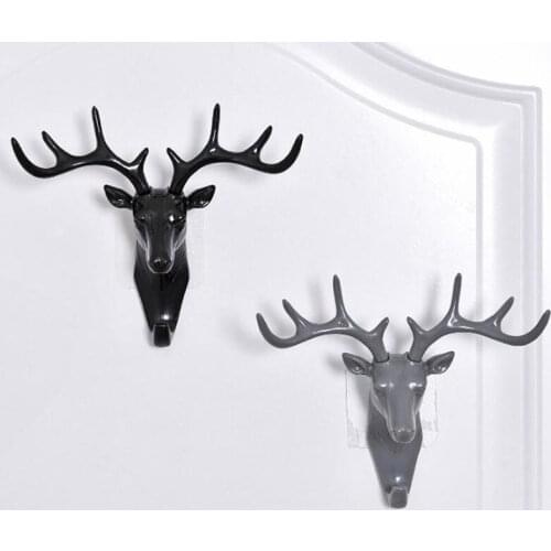 Stereo antlers hook creative home wall decorative wall hanging living bedroom hat hooks hanging wall shelf organization holder