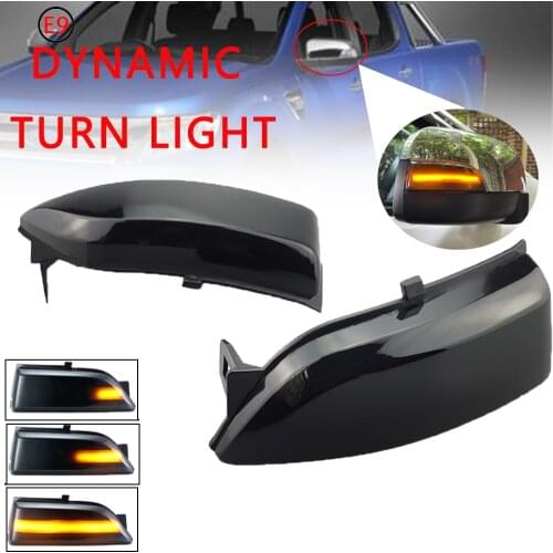 Pair Dynamic LED Side Rearview Mirror Indicator Light Turn Signal Light Lamp for Ford Everest 2015-19 Ranger T6 Raptor Wildtrak