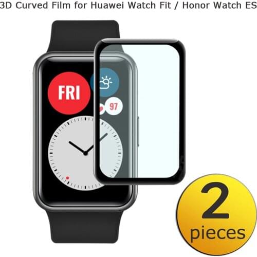 2PCS Screen Protector for Huawei Watch Fit Anti-Scratch 3D Curved Full Coverage Protective Film Cover for Honor Watch ES Strap