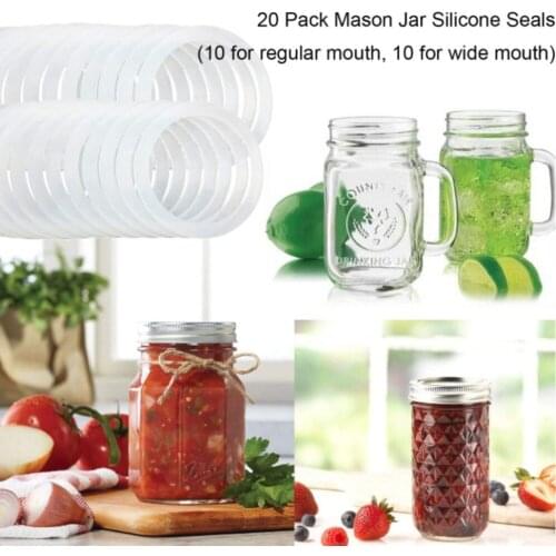 1/5/10Pcs Silicone Airtight Sealing Rings Gaskets for Mason Jar Lids Storage Cap