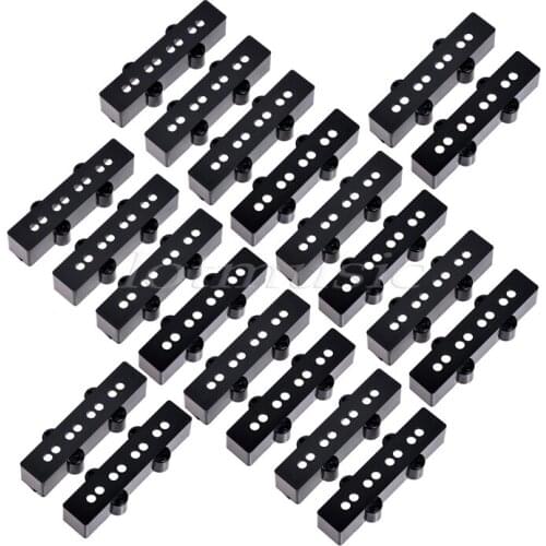 10 Pair Black Bass Pickup Covers Neck Bridge for 4 String Bass Replacement Guitar Parts Accessories White Black