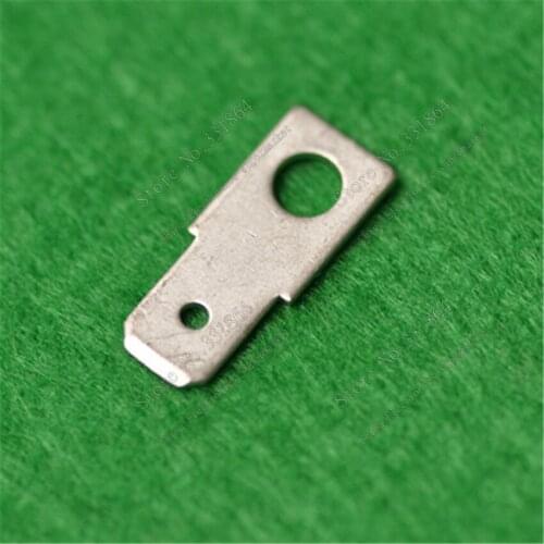 100pcs Single head 6.3mm wide PCB board welding terminal 6.3mm plug copper tin solder joint terminal