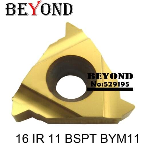 16 IR 11/14/19 BSPT BYM11,OYYU tungsten carbide turning threading insert BSPT yellow coationg