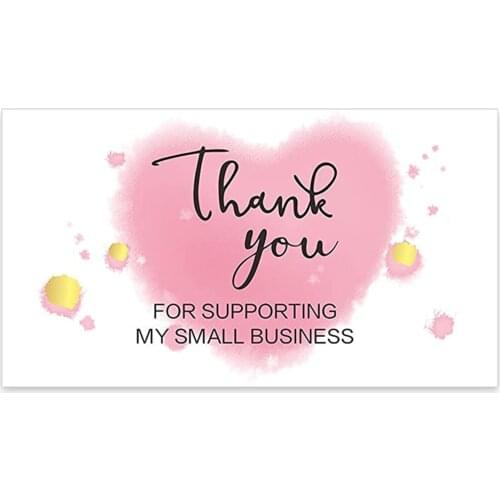 2021 New Thank You Cards for Supporting My Small Business Shopping Purchase Thanks Greeting Cards Gift Message Card Writable