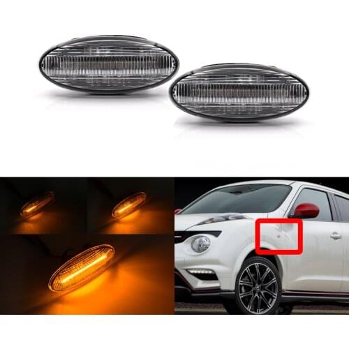 For Nissan X-Trail T31 Qashqai J10 JJ10 NP300 Navara Micra NV200 Smart Fortwo Dynamic Amber Led Turn Signal Indicator Blinkers