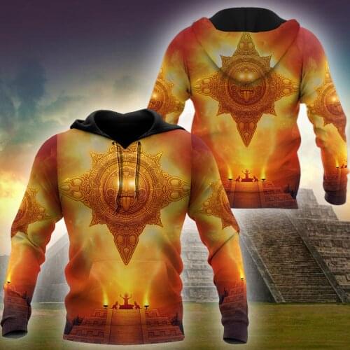 Golden Aztec Mexican 3D All Over Printed Unisex Hoodie Men Sweatshirt Streetwear Pullover Casual Jacket Tracksuit-859