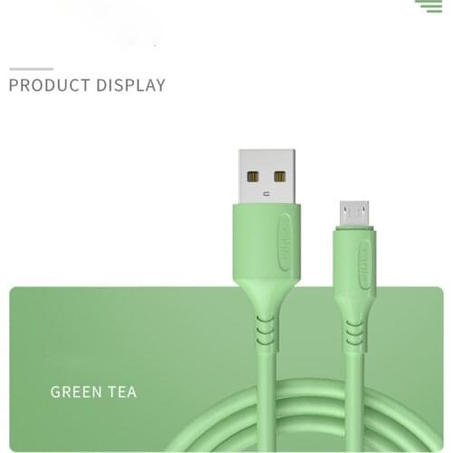 3A Data Liquid Soft Silicone USB Type C Cable Micro USB Cable Android Phone Tablet USB C Fast Charge Mobile Phone Data Cord Wire