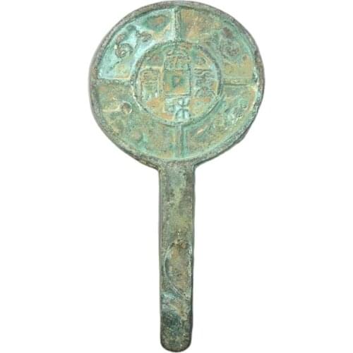 Chinese Old Bronze Green Rust Bronze Mirror
