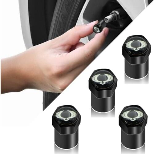4pcs Wheel Tire Valve Caps Cover Wheel Tire Parts Valve Stem Caps For SsangYong Actyon Turismo Ssang Yong Rodius Rexton Korando