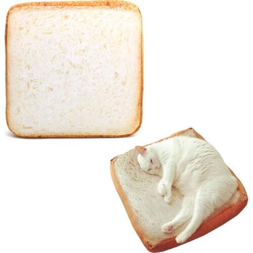 SanSiDo Cat Bed Pet Bed Cat Mat Creative Toast Bread Foam Cushion for Cute Animal Catty and Doggy Sleeping Playing Resting