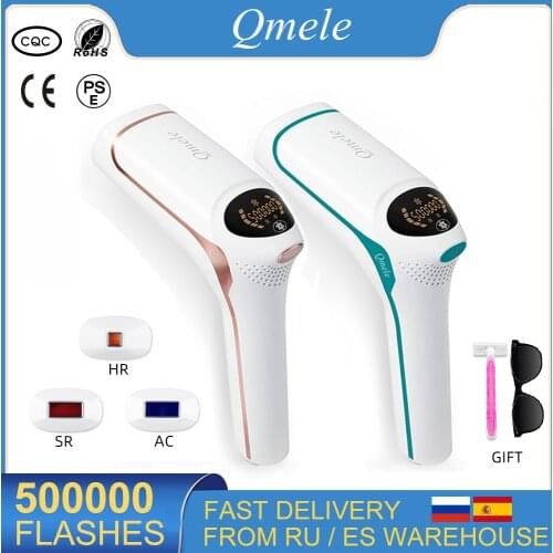 Qmele IPL Laser Epilator Laser Hair Removal Machine Full Body Bikini Trimmer Electric 500000 Pulse LCD Permanent Epilator
