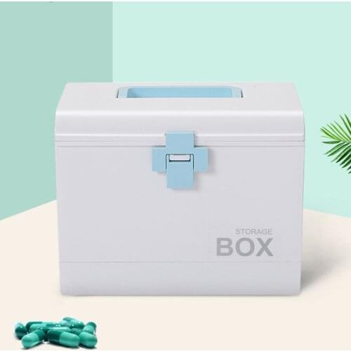 Multi-Layer First Aid Box Storage Household Pill Portable Medical Kit Plastic Drawers Medicine PP Home Capacity Container