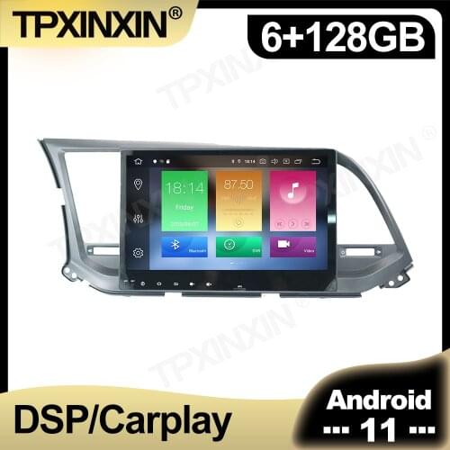 128GB Android 11 For Hyundai Elantra 2016-2018 Car Radio Multimedia AutoRadio DVD Player Navigation Stereo GPS 2 din Accessories