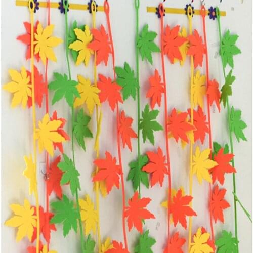 98cm 3 colors for Choose Green Orange Yellow Maples Leafs Stripe DIY Nonwoven Felt For Home Decoration Party Decor