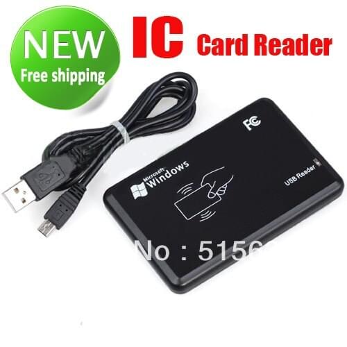 New Security Black USB Proximity Sensor Smart RFID IC Card Reader 13.56Khz NFC