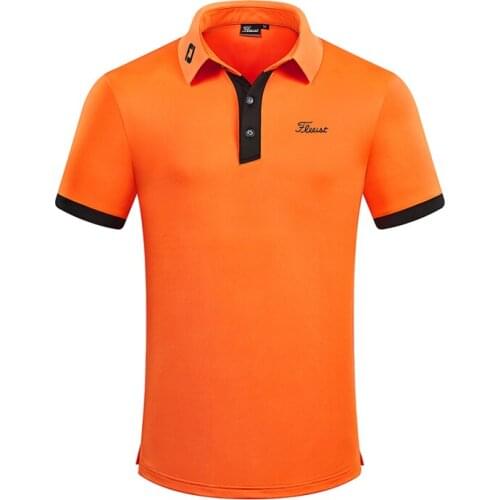 Golf Wear Quick Drying New Golf Clothing Mens Breathable and Fast Drying Outdoor Sports Short Sleeve Polo Shirt Golf