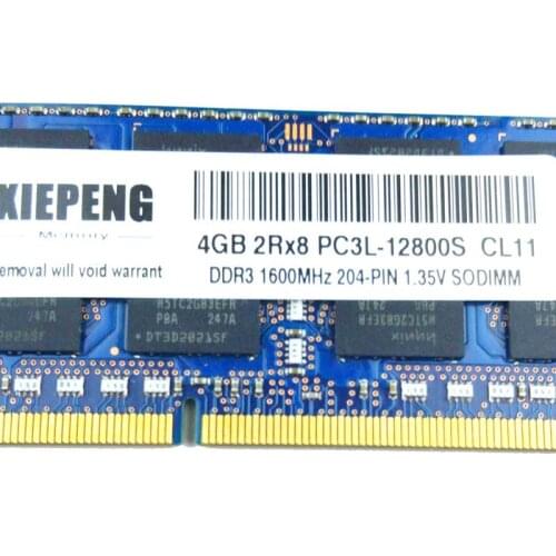 Notebook Memory 4GB DDR3L SODIMM 1600MHz 8GB 2Rx8 PC3L-12800S for DELL Inspiron 20 3043 3045 3646 3050 uSFF 3252 DT 5488 Laptop