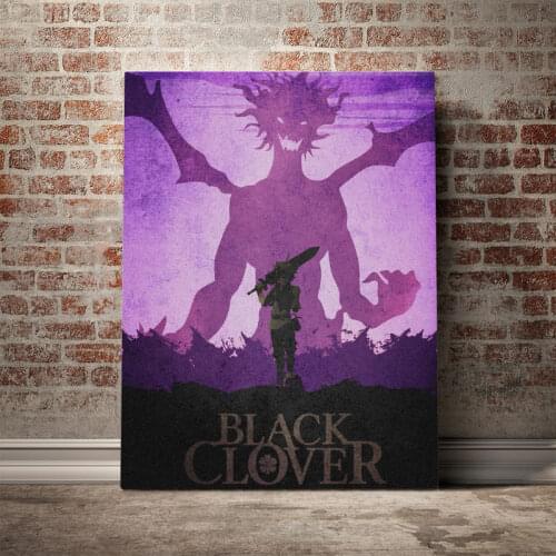 Black clover Asta demon Poster Canvas Wall Art Decoration prints for living Kid Children room Home bedroom decor painting