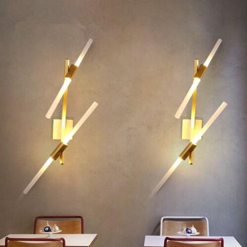 Simple and creative post - modern restaurant wall light industrial living room LED branch wall lamp