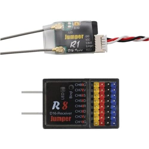 Jumper R1 RC Receiver R8 FPV Radio Receiver SBUS OPENTX System T16 FRSKY D16 D8 Mode Remote Radio Controller PX4 Flight Control