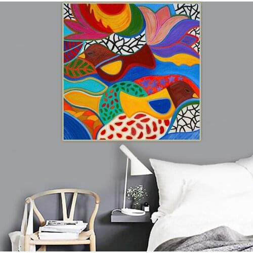 Citon Angela Sharkey《Guardians Of The Garden》Canvas Oil Painting Cartoons Artwork Picture Wall Background Decor Home Decoration