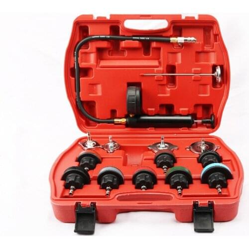 14pcs/set Radiator Pressure Compression Tester Car Repair Water Tank Accurate Easy To Use Cooling System Leak Detector