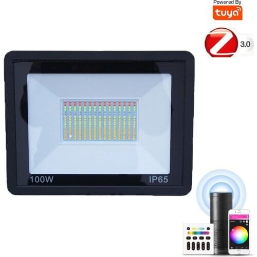 Tuya Zigbee Smart LED Flood Light AC100V-240V Outdoor Waterproof LED Reflector Spotlight Outdoor Lighting For House Exterior