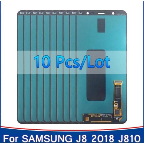 10 pcs 100% Tested Original LCD For Samsung J8 2018 LCD J810 LCD For Samsung J8 2018 J810 LCD Screen Touch Digitizer Assembly