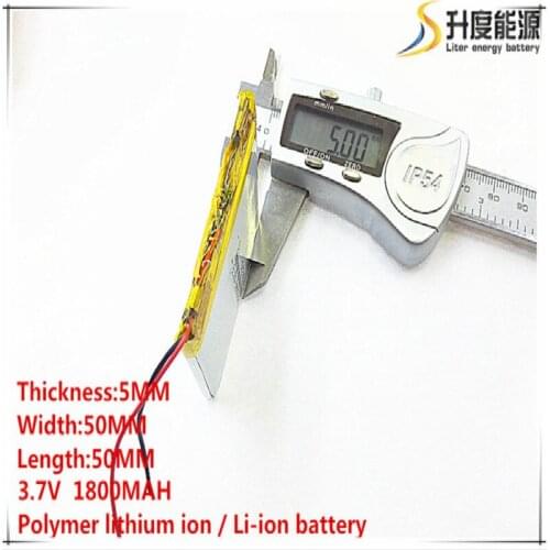 10pcs [SD] 3.7V,1800mAH,[505050] Polymer lithium ion / Li-ion battery for TOY,POWER BANK,GPS,mp3,mp4,cell phone,speake