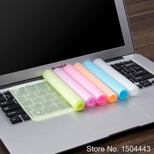 100pcs/lot Wholesale Silicone keyboard cover skin for Apple Macbook Dell Inspiron Hp Pavilion Lenovo Ideapad 17 15 14 13 12 inch