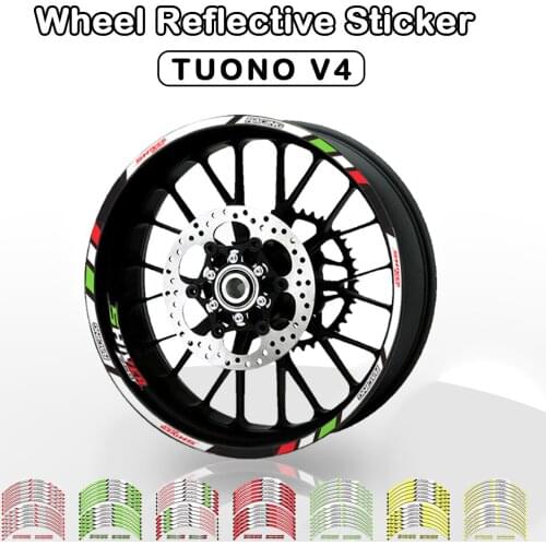 12 Strips Stickers Moto Motorcycle Decals Reflective Waterproof Wheel Decals For Aprilia TUONOV4 V4R 1100RR FACTORY 2011-2019