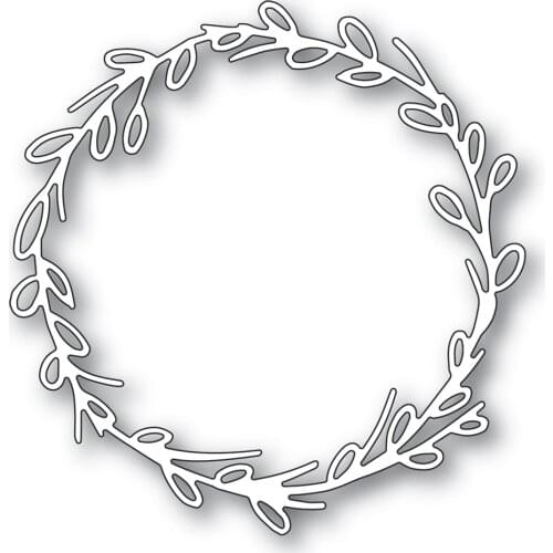 2021 AliliArts Metal Cutting Dies hello leave wreath diy Scrapbooking Photo Album Decorative Embossing PaperCard Crafts Die