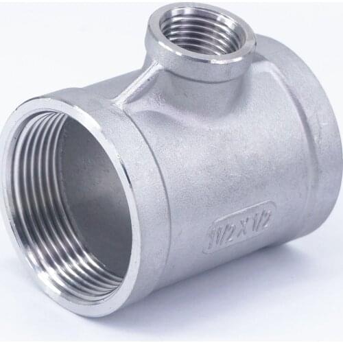 3/4" BSP To 2" BSP Female Thread 304 Stainless Reducing Tee 3 Way Connector Pipe Fitting water oil air