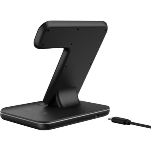 3 in 1 Wirelessly Charger 15W Fast Charge Charging Station Ultra-thin Charging Dock for IOS Android Without Over-heating