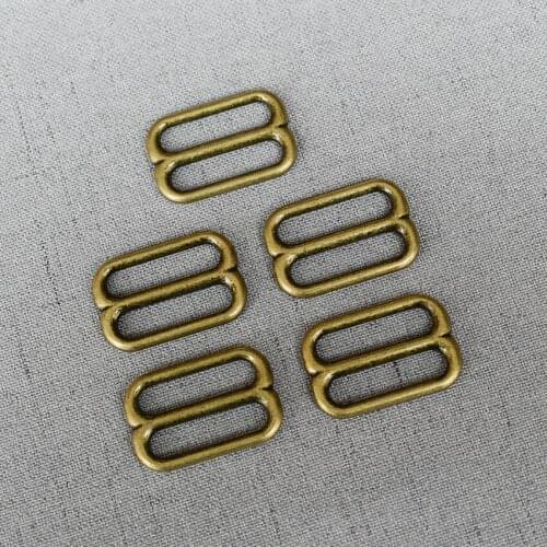 50 Pcs/Lot Inner 25mm Bronze Webbing Straps Metal Buckle Slider Tri Glide For Bag Accessory Adjuster Belt Hardware Dog Collar