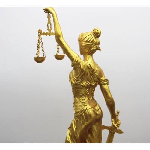 60cm Ancient Greek mythology ornament Goddess the balance Justice Sculpture of Themis Law firm of the court Resin statue Figure
