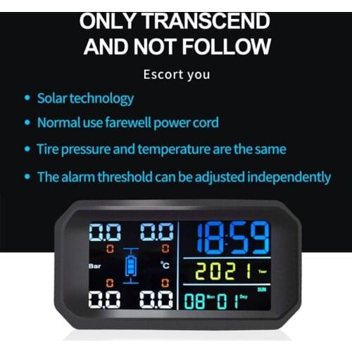 Auto Security Alarm Tire Pressure Sensor Universal Tire Tyre Pressure Gauge