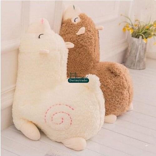 Dorimytrader Hot New Giant Soft Cartoon Alpaca Plush Pillow Big Stuffed Animal Sheep Toy Sleeping Pillow Lover Gift 28inch 70cm